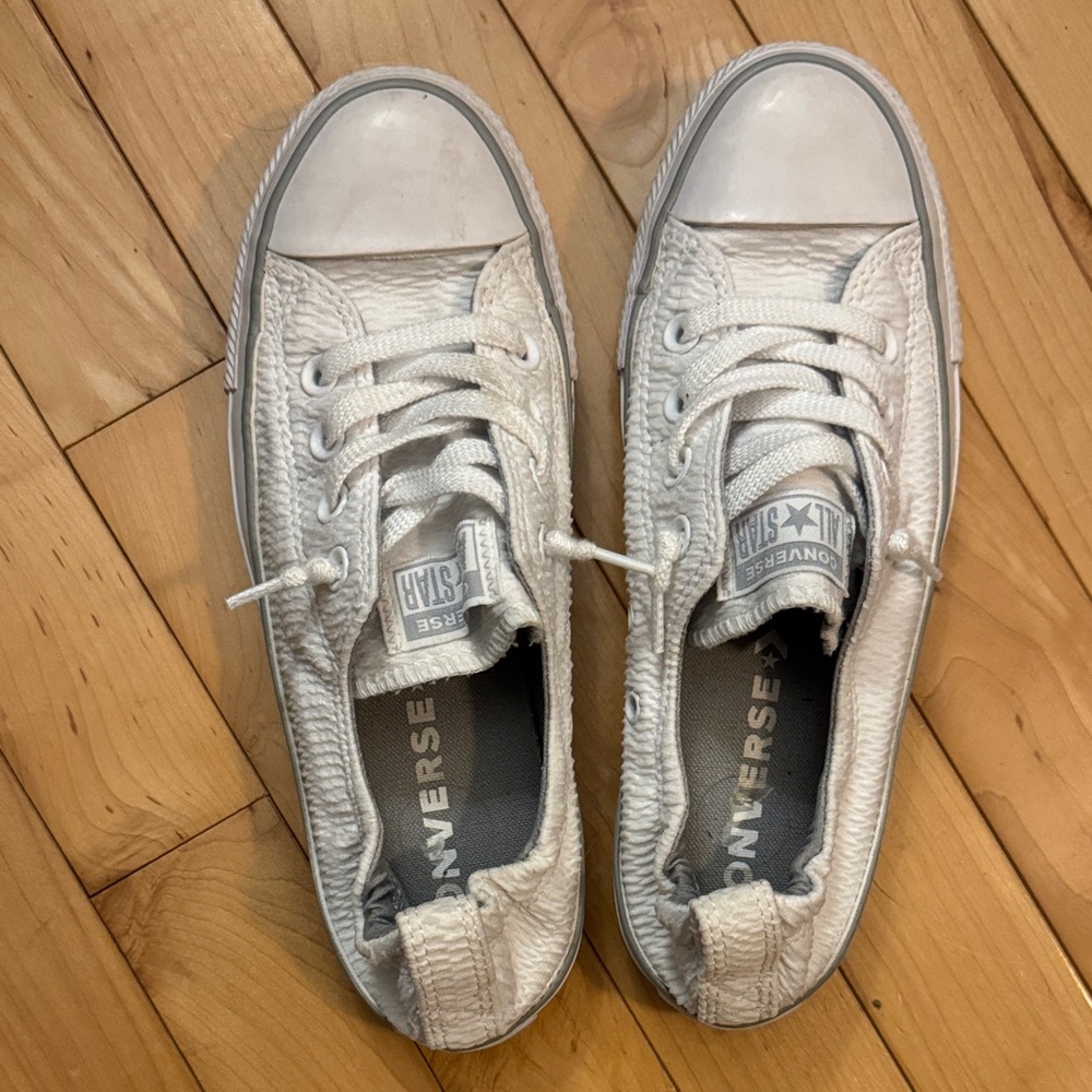 Converse Textured White Sneakers die 7